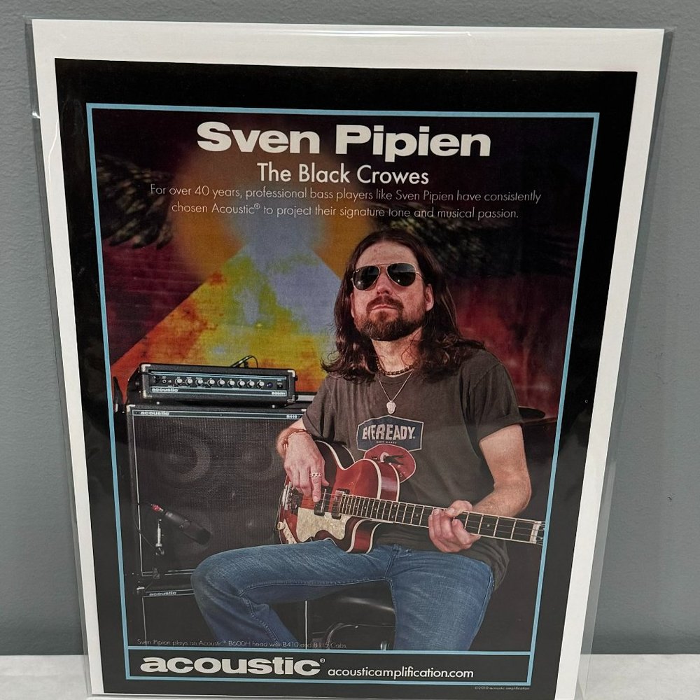 SVEN PIPIEN of THE BLACK CROWES - ACOUSTIC AMPS - 2011 Print Advertisement